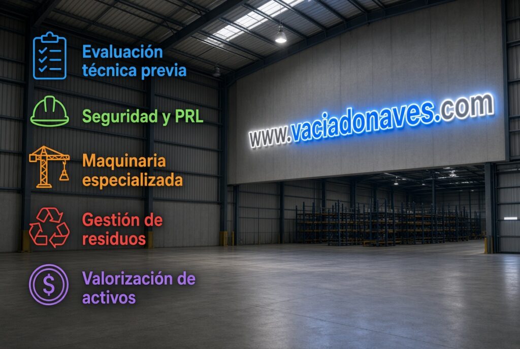 Vaciado de naves con maquinaria pesada qué tener en cuenta antes de contratar